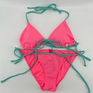 Victoria’s Secret Hot Pink/Blue Bikini S